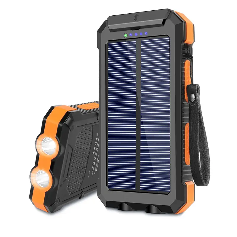 Batterie solaire Portable à grande capacité 2022 mAh, avec lampe de poche, téléphone Portable à énergie solaire, nouveau modèle 30000