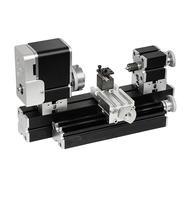 Tour à bois miniature amélioré 60W 220V, machine de tournage CNC, jouet STEAM