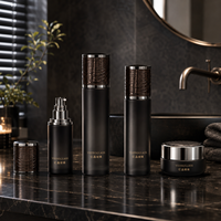 Bouteilles en verre dégradé de qualité supérieure, emballage cosmétique, pot à crème 50g 40ml 100ml 120ml, pulvérisation, couleurs personnalisées, OEM ODM, ensemble rond