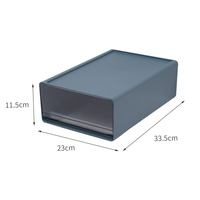 Vente directe d'usine, organiseur de maquillage en plastique empilable de taille moyenne pour bureau, boîte de rangement pour fournitures de papeterie