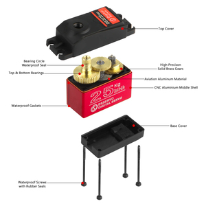 1/2/6/10/20 piezas Servo <span class=keywords><strong>Dsservo</strong></span> Impermeable <span class=keywords><strong>DS3225</strong></span> 25KG de Alta Velocidad 180/270/360 Grados con Engranaje Metálico Digital para Coches RC 1/8 1/10 - Product Image 6
