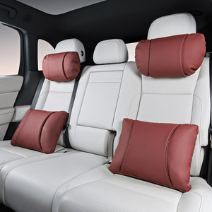 <span class=keywords><strong>Almohada</strong></span> de Viaje Ergonómica de Lujo en Cuero PU Nappa, Suave y Transpirable, con Soporte <span class=keywords><strong>Cervical</strong></span> y Lumbar para <span class=keywords><strong>Auto</strong></span> - Product Image 3