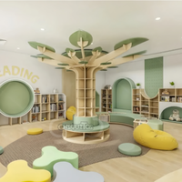 Chiquitos Montessori enfants bibliothèque lecture en forme d'arbre étagère garderie armoire en bois préscolaire maternelle mise en page conceptions