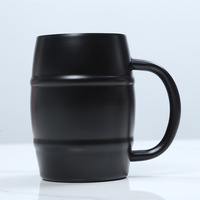 Tasse à thé au lait isotherme personnalisée de 16 oz, à double paroi, en acier inoxydable, avec poignée