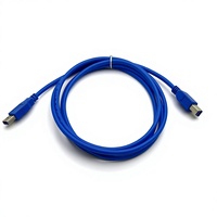 Kabel Printer USB3.0 2M, Tipe A Male ke B Male, Kecepatan Tinggi 5Gbps, Selubung PVC Biru