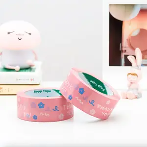 High quality customized colorful logo printing washi tape carton box sealing tape BOPP sticky roll shipping tape with logo