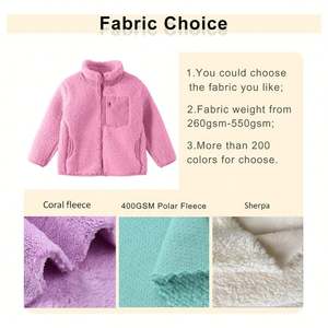 เสื้อมีฮู้ดลายเชอร์ปาสำหรับผู้ชายเสื้อสวมหัวผ้าฟลีซสำหรับผู้ใหญ่และเด็กกำหนดโลโก้สีทึบ - Product Image 2