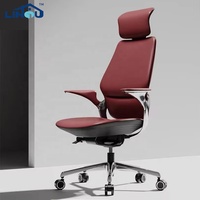 Chaise de bureau professionnelle en cuir, chaise de direction pivotante ergonomique, réglable en hauteur, dossier haut inclinable, pour pause déjeuner, atelier informatique