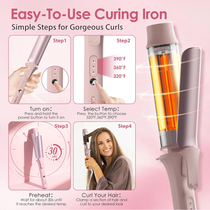 2025 Nieuwe Professionele 36/40/50Mm Krultang Elektrische Spaanse Operatietaal Led Temp Display Ionic Home Hotel Gebruik - Product Image 3