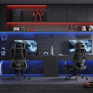 Silla giratoria de oficina ergonómica ajustable en altura de diseño libre, sillas de malla negra para oficina y <span class=keywords><strong>hogar</strong></span> - Product Image 3