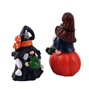 Adorno de Jardín de Duende de Halloween, Bruja Calabaza, Decoración Exterior con Energía Solar, Regalo Artesanal - Product Image 4