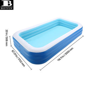 Piscina Inflable Familiar de 118x67x20 Pulgadas, Piscina Grande para Niños y Adultos, para Fiestas Acuáticas de Verano en Interiores y Exteriores - Product Image 2