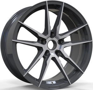 New Design Gun Metal Machined Face 18/19/20 Inch 5x120 PCD Flow Formed Wheel Car Rim for Luxury Passenger Vehicles - Product Image 1