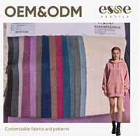 Tissu en polyester super doux et résistant à l'eau, peluche de poids moyen, design tendance