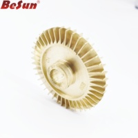 BESUN Impellers de pompe à eau centrifuges submersibles en laiton flexible, Pièce de rechange pour pompe à eau, Impeller en laiton à gorge à clavette double face