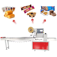 Machine d'emballage plastique automatique à remplissage et scellage contrôlée par PLC pour bonbons, sucettes, barres protéinées, barres énergétiques, barres chocolatées