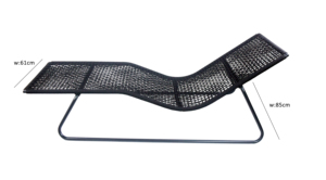 Corde à dos fixe tissage chaise longue chaise longue empilable plage piscines hôtels restaurants parcs villas gymnases en métal - Product Image 6