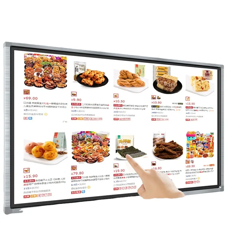 Ücretsiz kargo adkiosk 55 inç lcd dijital tabela reklam oyuncuları duvara monte medya oynatıcı reklam TV dijital menü