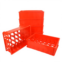 Panier de rangement pour verres à vin, en plastique épais, 24 compartiments, rouge, pour soda, bière, verres à boire, fabrication SHUNMEI