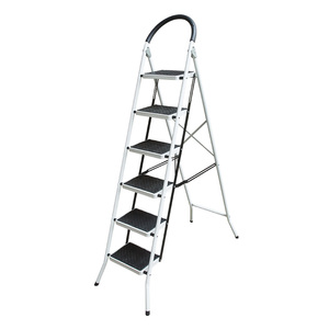 Échelle pliante en acier à 6 marches pour la maison, avec main courante, portable, pour la sécurité domestique, vente en gros, personnalisation OEM disponible - Product Image 3