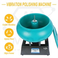 Machine à polir vibrante de 17 pouces pour le jade, le métal, le nettoyage des bords et des surfaces, 2800 tr/min, polisseuse vibrante de 12 L pour bijoux