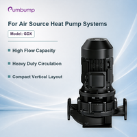 Pompe verticale en ligne GDX à haut débit pour pompe à chaleur air-eau, circulation d'eau intensif, installation et fonctionnement compacts