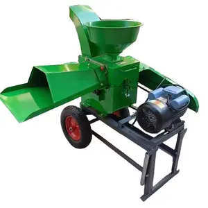 Máquina combinada cortadora e trituradora de palha para alimentação de animais de palha e forragem de grama