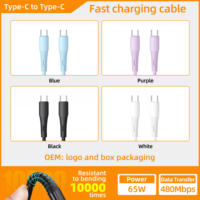 Produk Terlaris Charger Ponsel Silikon 2.4A 27W 60W Pengisian Cepat Quick Charge Kabel USB dengan Bahan Silikon