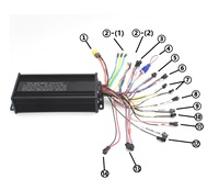 Kit de conversion de vélo électrique 36V 48V 52V 1500W, contrôleur à onde sinusoïdale 45A, affichage couleur UKC1 V6L PAS, ensemble moteur de vélo électrique