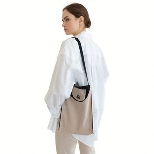 Stylish Canvas Handle Nature Color Eco-friendly Wholesale Custom Cotton Canvas Women's Tote <b>Bags</b> with Pocket for <b>Work</b> and Travel - Product Image 4