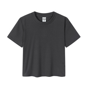 T-shirt à manches courtes et col rond pour femme Trust Your Choice, 230g coton élasthanne, coupe ajustée, respirant, vêtement décontracté, nouveau design, 230g Cot - Product Image 1
