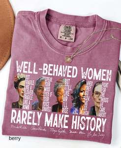 T-Shirt a Maniche Corte da Donna Comfort Colors, Girocollo, 100% Cotone, Stampa Femminista, Casual, per Tutte le Stagioni, Vestibilità Regolare - Product Image 1