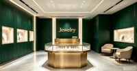 Vitrine de présentation de bijoux en verre avec éclairage LED pour centre commercial, supermarché, exposition, magasin