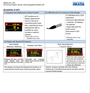Medidor de Fuerza Digital IMADA <span class=keywords><strong>EZT</strong></span> |   Sensores Intercambiables, Sin Necesidad de Calibración - Product Image 5