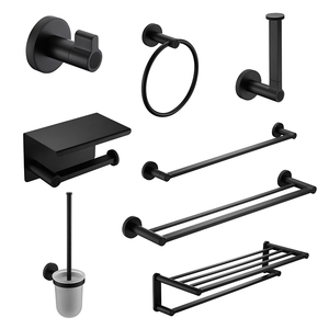 OLANG in ottone Hotel <span class=keywords><strong>nero</strong></span> di lusso accessori per <span class=keywords><strong>bagno</strong></span> Set di carta igienica - Product Image 1