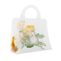 Sacs à fleurs transparents pour bouquets, emballage cadeau floral transparent avec poignée et ruban, fournitures pour fleuristes, emballage
