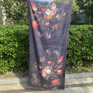 Bufanda/Pashmina Larga Reversible con Diseño Personalizado, Estampado de Logotipo, Geométrico/de Puntos, de Poliéster, para Invierno, Festivales, Regalo para Mujer - Product Image 4