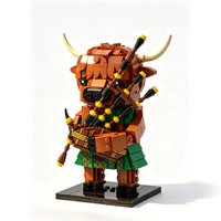 Kit de Construcción de Modelo de Ganado Highland, Juguetes DIY, Figura Coleccionable Personalizada, Regalo Decorativo, Adorno al por Mayor