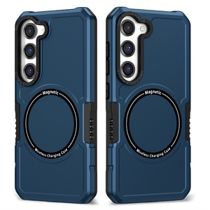 Funda magnética a la moda para teléfono móvil, carcasa trasera de carga inalámbrica a prueba de golpes para <span class=keywords><strong>Samsung</strong></span> S23 S22 ultra - Product Image 1