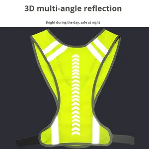 Chaleco Deportivo Reflectante Transpirable LX para Amazon, Chaqueta de Seguridad para Correr de Noche y Ciclismo, Reflectante para Correr de Noche - Product Image 4