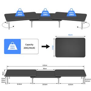 MST023V1 Support de moniteur d'ordinateur pour imprimante d'ordinateur portable et tout écran TV à écran plat avec 3 hauteurs - Product Image 2