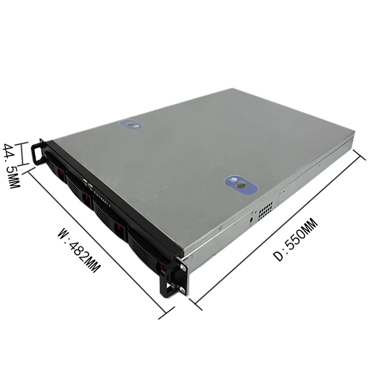 19インチ ラックマウント ATX 1U シャーシ 4ベイ ホットスワップ