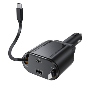Mới Bán Buôn New <span class=keywords><strong>4</strong></span> Trong 1 Có Thể Thu Vào 60W Nhanh Chóng Car Charger <span class=keywords><strong>Adapter</strong></span> Cáp Với Đầy Sao Ánh Sáng USB-C Cho <span class=keywords><strong>Iphone</strong></span> Cho Android - Product Image 1