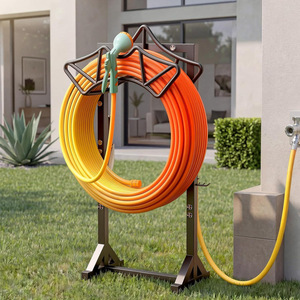 Freestanding garden <b>hose</b> <b>holder</b>, can accommodate 160-foot <b>hoses</b>, outdoor patio and lawn storage rack. - Product Image 3