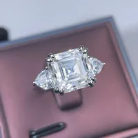 Bague de mariage MuShan en argent sterling 925 avec diamant Moissanite 5 carats, couleur D, niveau VVS1, certifiée GRA