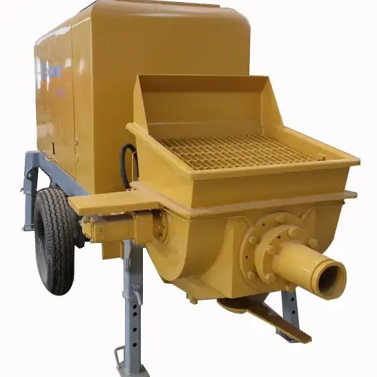 New mini trailer concrete pump machine prices with diesel engine mounted concrete Stationary mobile concrete pump