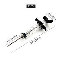 Aiguille d'injection CUISYERAT pour marinade de dinde, aiguille d'injection de viande, seringue à assaisonnement pour barbecue, pour dinde et poulet