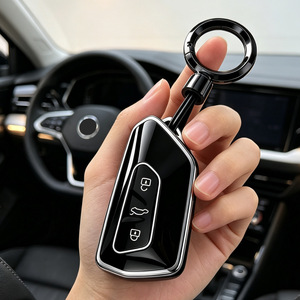 Funda de TPU para Llave de Volkswagen, Compatible con VW Golf GTI, Skoda Octavia, <span class=keywords><strong>ID3</strong></span>, ID4, con Llavero; Apta para VW Golf/ID/Atlas/MK8/GTI - Product Image 2