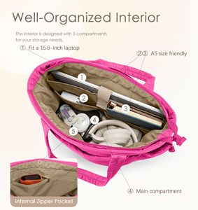 <span class=keywords><strong>Borsa</strong></span> Tote per Donne, Borse da Lavoro Imbottite con Cerniera, Leggera <span class=keywords><strong>Borsa</strong></span> Trapuntata per Viaggi, Insegnanti, <span class=keywords><strong>Infermiere</strong></span> OEM/ODM - Product Image 2