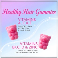 Gummies véganes OEM à marque privée pour la croissance des cheveux, complément de biotine pour la santé des cheveux, de la peau et des ongles, vitamines pour adultes